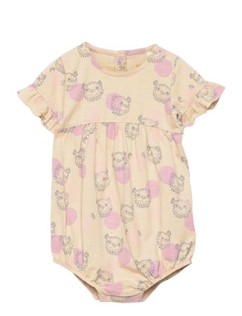 Sgfran Puffer S Ss Jumpsuit Bodies Short-sleeved Beige Soft Gallery