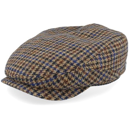 Lierys - Driver Cap Pepita Flat Cap Flatcap Brown Cap - @ Hatstore