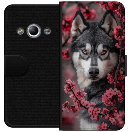 Yhteensopiva Lompakkokotelo Samsung Galaxy Xcover 3 Susi Punaiset Silmät Eläin Susi Mystinen