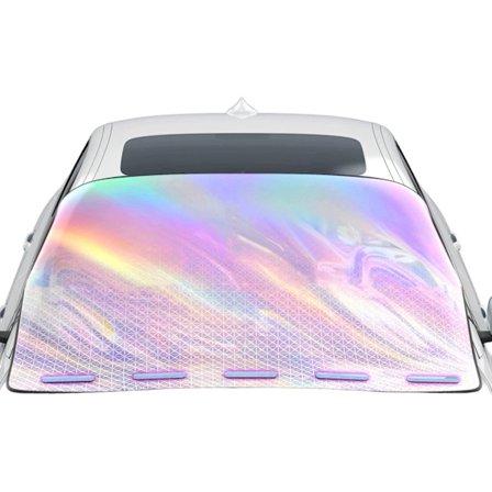 Solskydd för bilvindruta, frostskyddsfilt för bil, reflekterande hopfällbart solskydd, 145x110cm, solskydd för vindruta, UV- och dammskydd, 