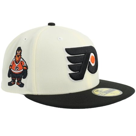 New Era - NHL Zwart fitted Cap - "Hatstore Exclusive x Philadelphia Flyers 59FIFTY Chrome/Black Fitted " @ Hatstore