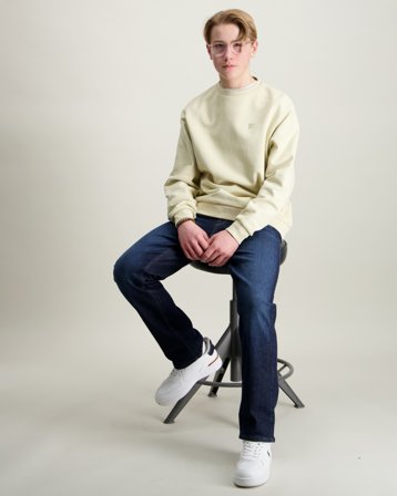 Lyle & Scott Heavy Weight Drop Shoulder Crew Beige Pulls Garçon - Kids Brand Store