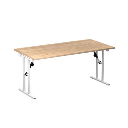 DENORD DESIGN Fällbord 1600x800x730x25 ek/vit - Lyreco - Kontorsmöbler och inredning - Bord och hurtsar - Fällbord