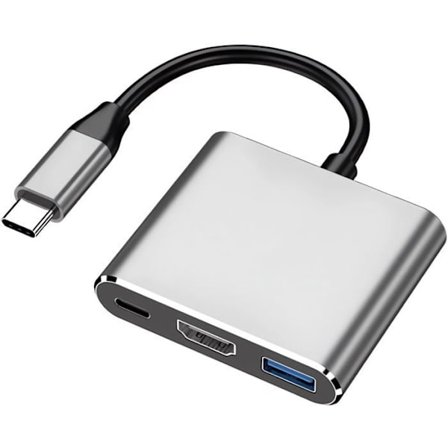 USB C til HDMI Multiport Adapter, USB Type-C til 4K HDMI / USB 3.0 & USB-C PD Hurtigladeport, Digital AV Adapter