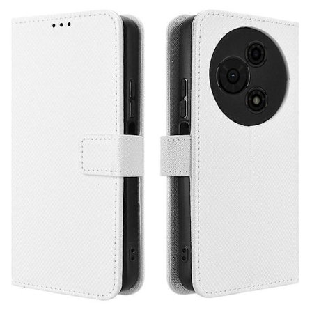 Kompatibel med TCL 605 4G 60 SE Läderplånboksfodral med rem Diamanttextur Telefonskal - Perfet