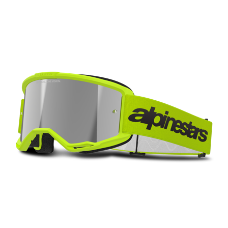 Gafas de Cross Alpinestars Vision 3 Wordmark Espejo Amarillo Flúor