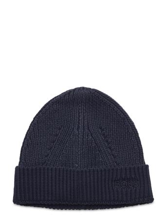Andrino Accessories Headwear Beanies Marineblå BOSS*Betinget Tilbud