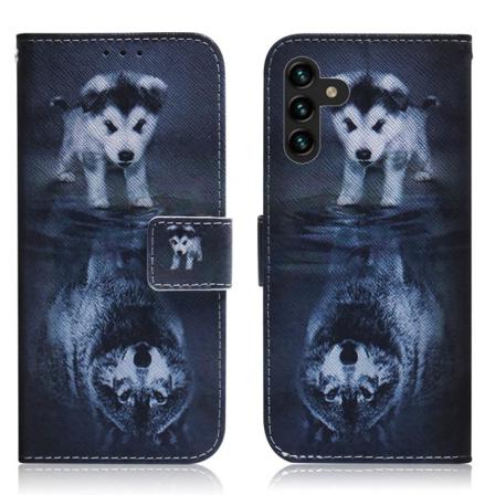 Samsung Galaxy A13 5g Premium Plånboksfodral Dog And Wolf