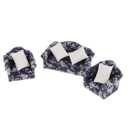 1/12 Nukkekodin Miniatyyrit Kaksinkertainen Sohva Rakkaussohva Olohuoneen Kalusteet Tarvikkeet