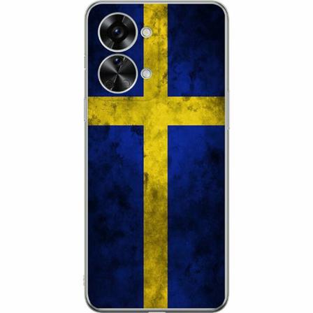 Oneplus Nord 2t Genomskinligt Skal Sverige Flagga