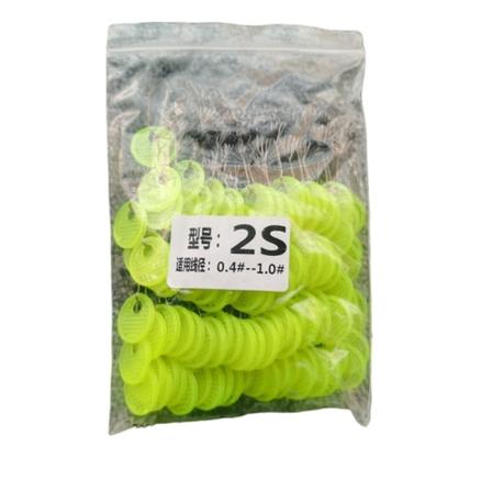120 stykker 20 pakke Space Bean Gummi Sea Carp Fishing Black Rub yellow XS