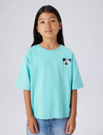 name it Nkftara Ss Rlx Top Ps Noos - Blue - 116