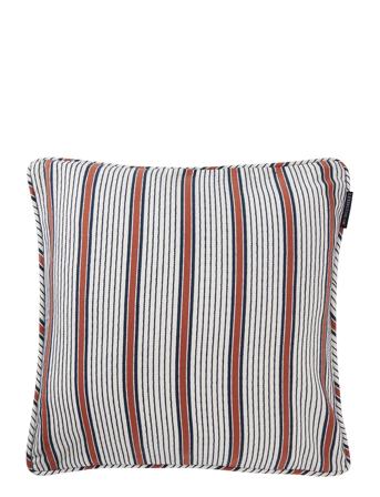 Striped Organic Cotton Twill Pillow Cover Home Textiles Cushions & Blankets Cushion Covers Navy Lexington Home