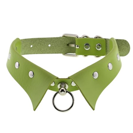 Läder Choker Punk Krage Dam Nitar Dubbade Chocker
