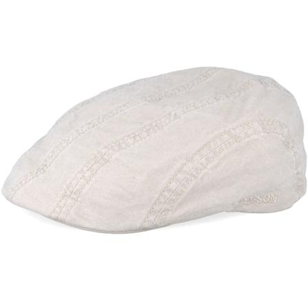 Stetson - Beige flatcap Cap - Ivy Delave Organic Cotton Beige Flat Cap @ Hatstore