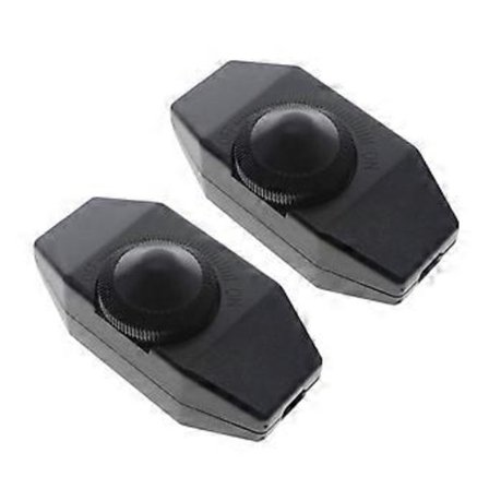 2 stk. LED Dimmer Brytere Dimbar LED Lys Brytere Støtter Dimbar LED & Halogenpærer for Elektriske Apparater Svart