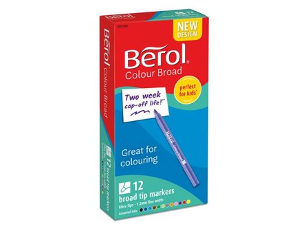 BEROL Fiberpenna Colourbroad 12/fp - Lyreco - Skola och förskola - Pennor och tillbehör - Fiberpennor - Standard