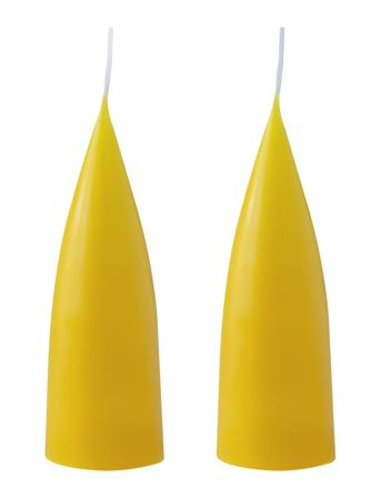 Hand Dipped C -Shaped Candles, 2 Pack Kunstindustrien Yellow