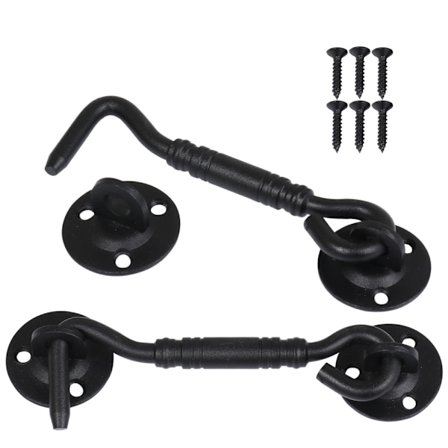 4 tuuman 2 kpl kiinteä ruostumattomasta teräksestä valmistettu koukku ja silmät lukitus oven salpa