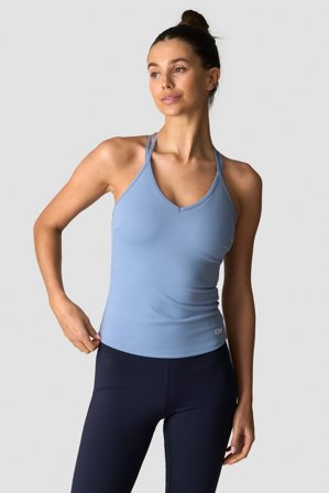 Nimble Strappy Tank Top W Metal Blue