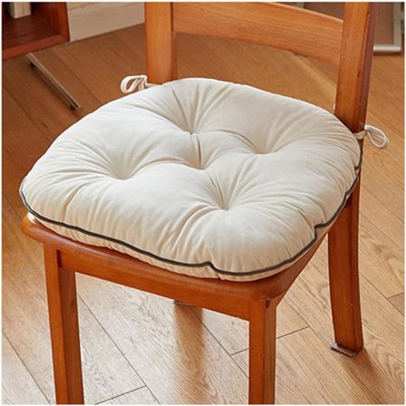 Keittiön istuintyynyt, liukumattomat tuolityynyt, samettikankaiset tuolipehmusteet nauhoilla -E, 42x40cm (1 KPL)