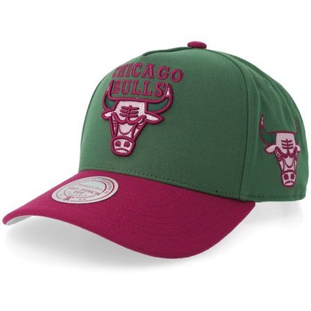 Mitchell & Ness - Verde adjustable Gorra - Chicago Bulls Hwc Rose Gold Pro Green/Burgundy A-Frame Adjustable @ Hatstore