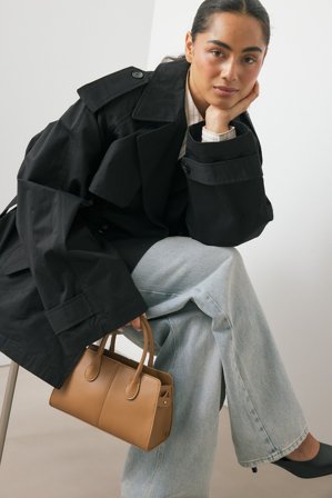 CecilieHaugaardXNaKd Oversized Midi Trenchcoat - Trenchcoats - Sort - EU 40