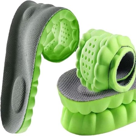 Nye indlægssåler til mænd og kvinder - med støtte til svangen og dæmpende komfort - 1 par á 2 (25,5 cm til 41M) Grøn