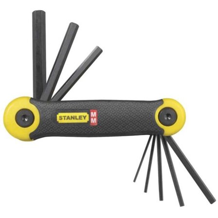 STANLEY 2-69-264 Insexnyckelsats hopfällbar, 8 delar, 1,5-8 mm, Handverktyg