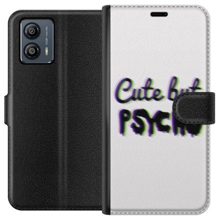 Kompatibel Tegnebogsetui til Motorola Moto G53 Rainbow-farvet legetøjsfigur med et glad ansigt og farverige cirkler i en legesyg studieillustration