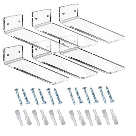 6-pak Flytende Sko-Display, Veggmontert Flytende Sko-Stativ For Sneaker-Samling