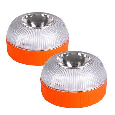 V16 Nødlys til biler godkendt af DGT, lyssignal med magnetisk base