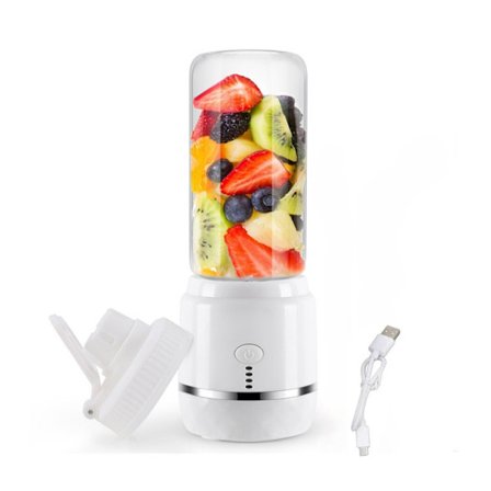 500 ml bärbar blender 6 blad USB uppladdningsbar juicemixer för färsk frukt Elektrisk skakkopp Söt Blender Smoothie Ice Crush Cup
