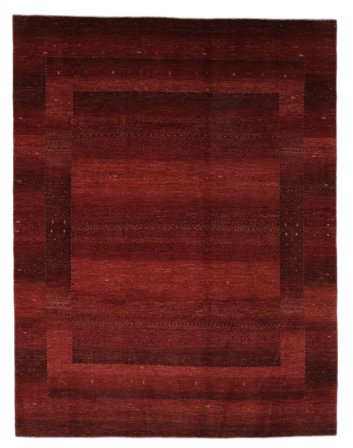 Hand Knotted Loribaft Fine Persia Rug 255X327 Wool Black/Dark Red Large