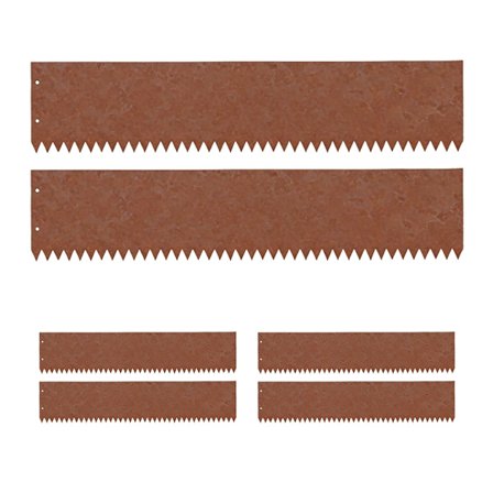 Teräksinen nurmikonreunus – ruosteenvärinen, joustava puutarhareunus