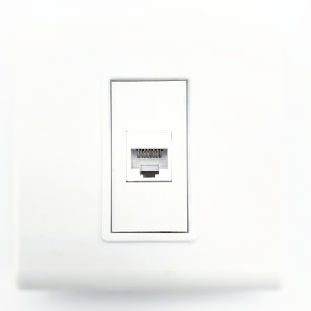 Cat6 centrumplatta med ram, 86 Typ skarvdon modul