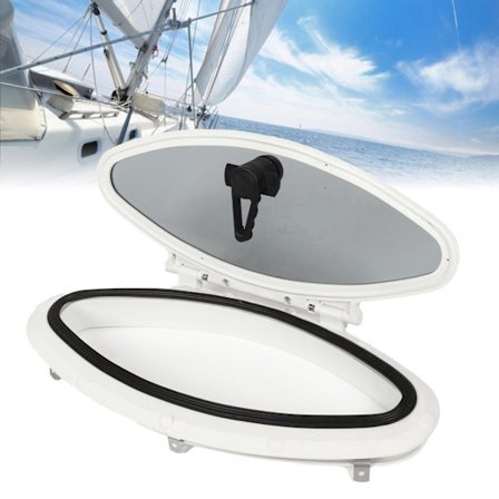 Båtfönster i rostfritt stål, ovalt, åldersbeständigt, för båt, yacht, fartyg och husbil