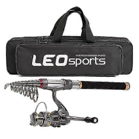 Fiskestang Hjul Combo Carbon Teleskopisk Fiskestang Spinnende Hjul med Fisketaske Egnet til