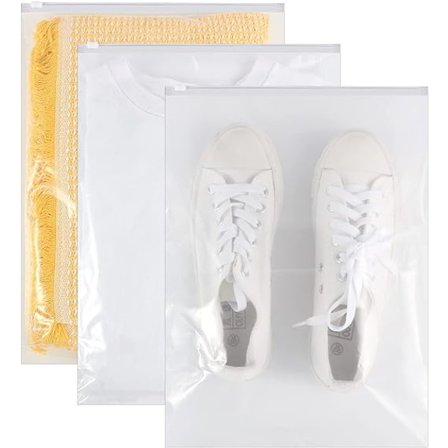 50 x 40 x 30 cm resealable klädväskor för resor, plastblixtlås