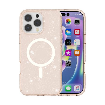 iPhone 16 Pro Max Terminator Stil Glitter Pulver MagSafe Magnetisk Skal