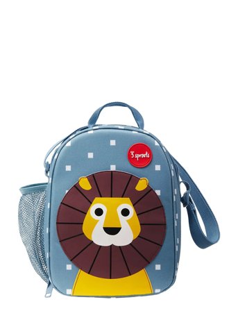 3 Sprouts 3 Sprouts Lunch Bag, Lion/Blue - Blue - ONE SIZE
