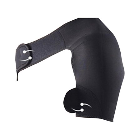 Sports skulderbeskytter skulderrem, pasform skulderbeskytter rem, justerbar skulderbeskytter sports skulderpude rem (sort)