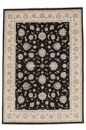 Handknuten Ziegler 250X354 Ullmatta Svart/Orange Stor