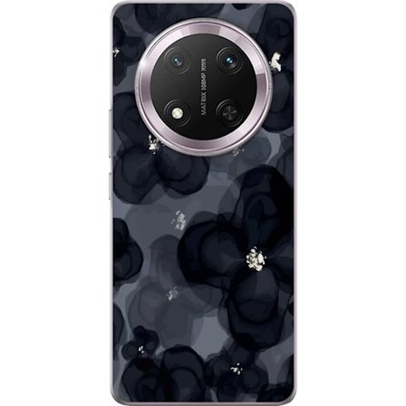 Yhteensopiva Puhelinkuori Honor Honor Magic7 Lite Abstrakti tummanvärisellä kukkakuviolla, jossa on elegantti ja dramaattinen tunnelma