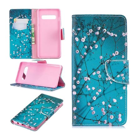 Samsung Galaxy S10 Plus Läderfodral med mönster - Vinter