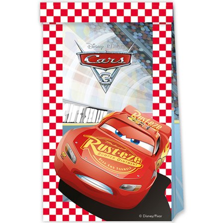 Autot/Cars Paperipussit 4-pack