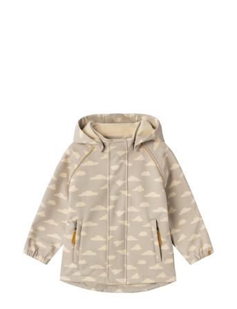 Nmmlaalfa Softshell Jacket Fo Aop Lil Beige Lil'Atelier