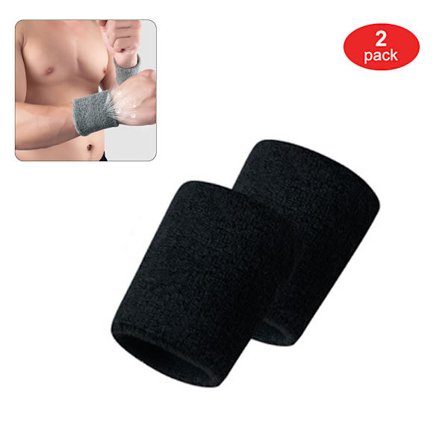 2 stk. sportsarmbånd svedbånd til baseball, tennis, basketball, fodbold, løb og træning