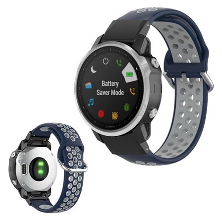 Watchband for Garmin watch bi-color watch band - Dark Blue / Grey
