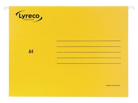 Lyreco PREMIUM Hängmapp A4 gul 25/fp - Lyreco - Kontorsmaterial - Mappar och plastfickor - Hängmappar